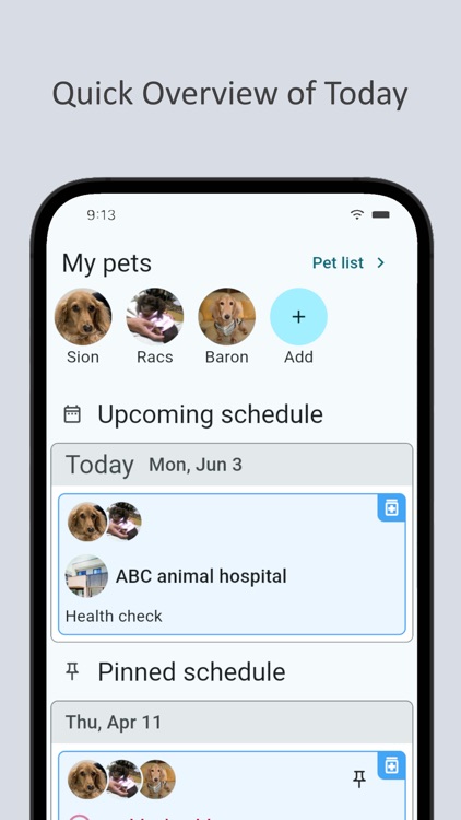 Pet calendar - pet care log