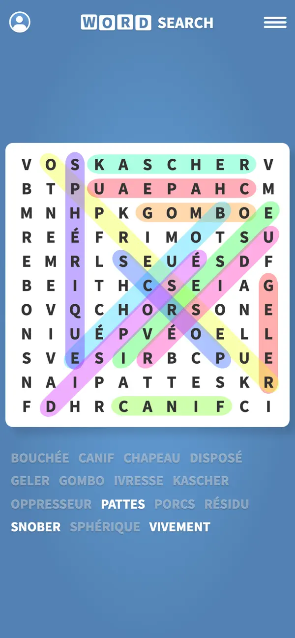 Screenshot #2 pour Mots Mêlés ··