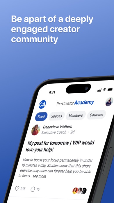 The Creator Academy iPhone screenshot 1 - Social Networking app