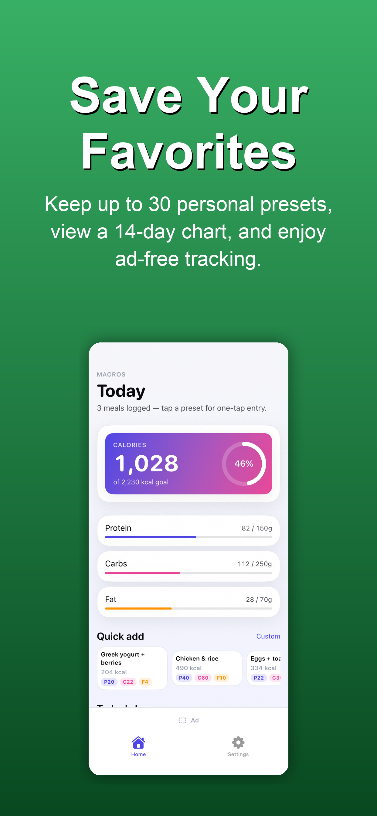 Macro Tracker - Simple Diet screenshot 3