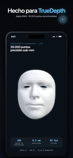 Captura de pantalla de Skanyl: Escáner Facial 3D en iPhone 6