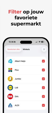Supermarkt Acties Scanner iPhone screenshot