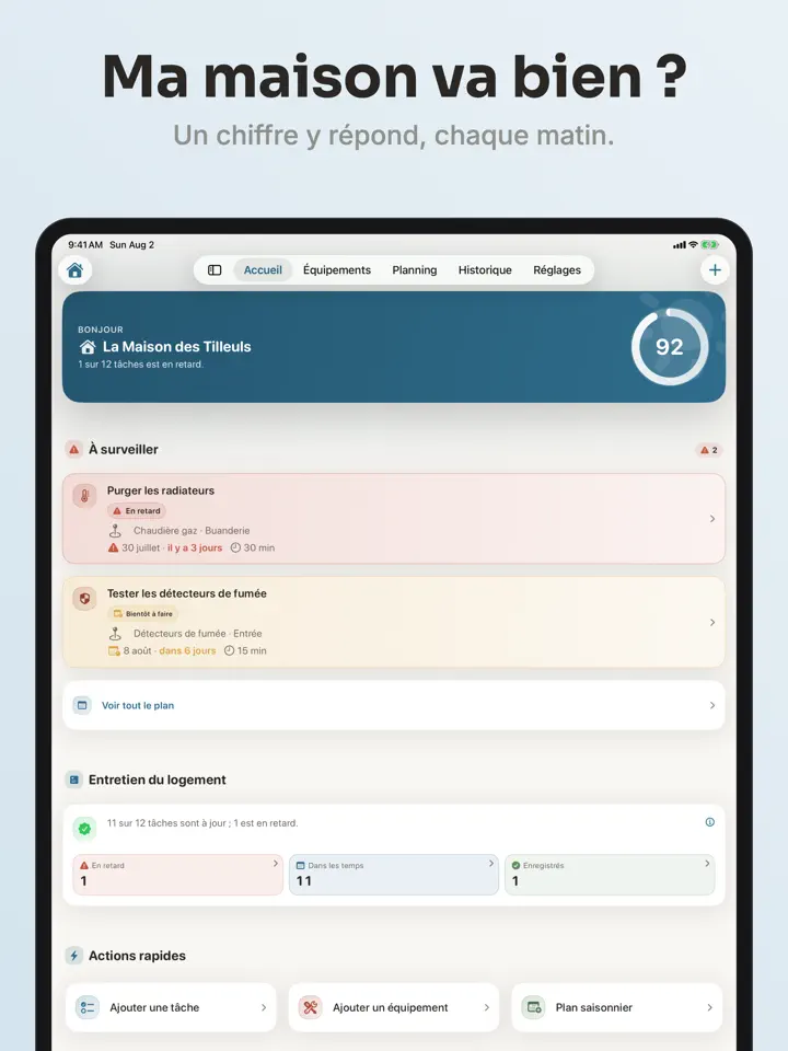 Dwellog sur iPad : capture d’écran 2 sur 7