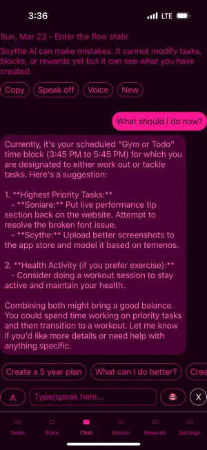 AI Daily Task Assistant Scythe screenshot 3