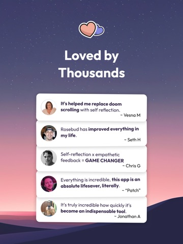 Rosebud: AI Journal & Diary iPad screenshot