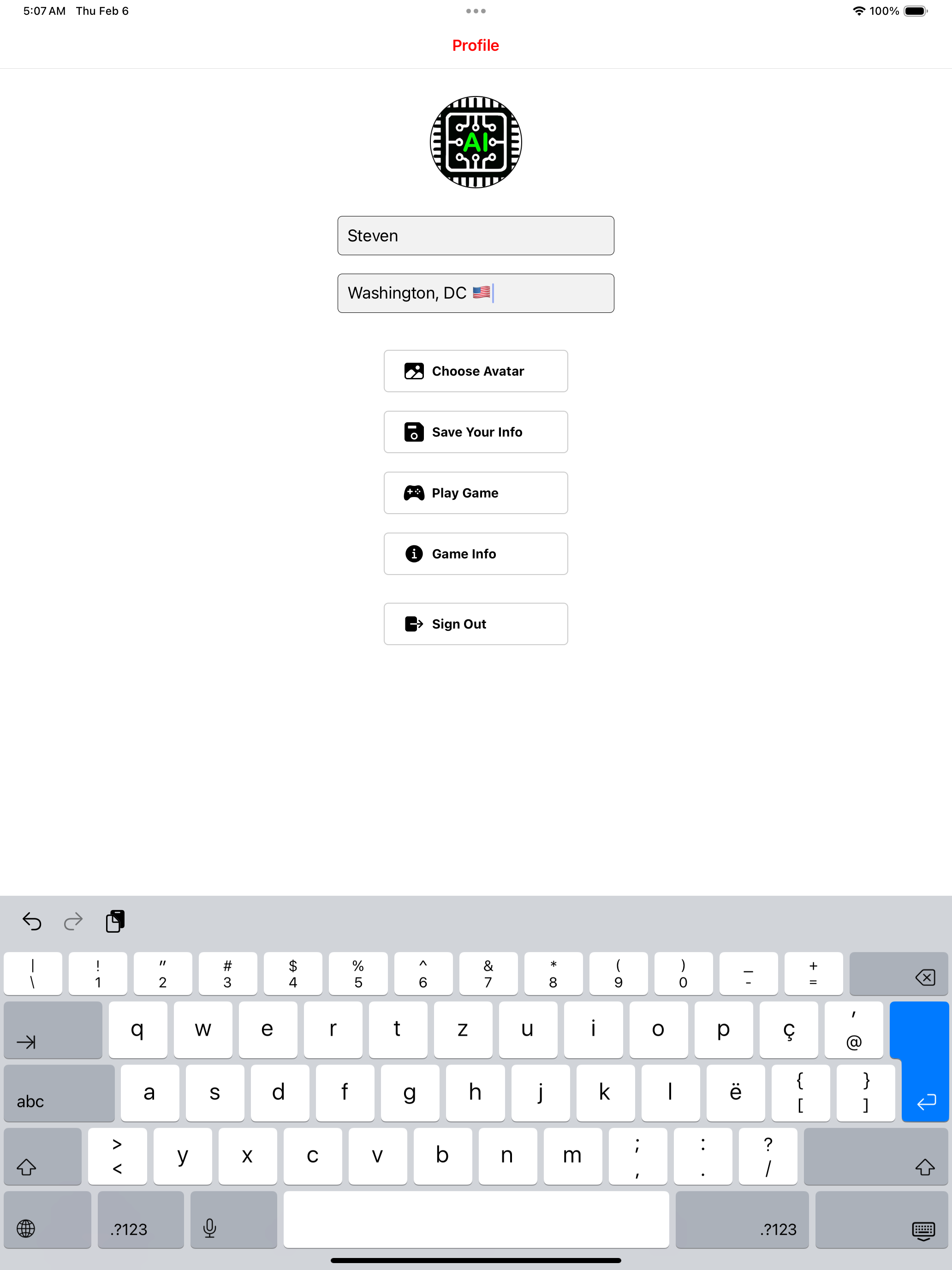 AI Word Game