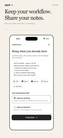 Epyst: Church Sermon Notes App Screenshot 2 of 6