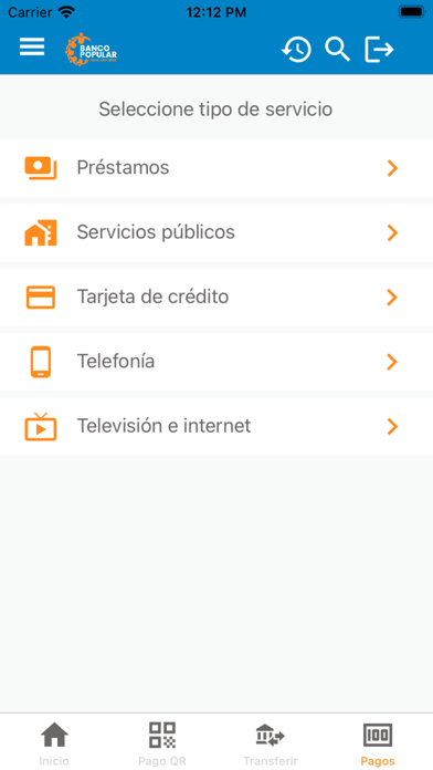 Popular Móvil Screenshot
