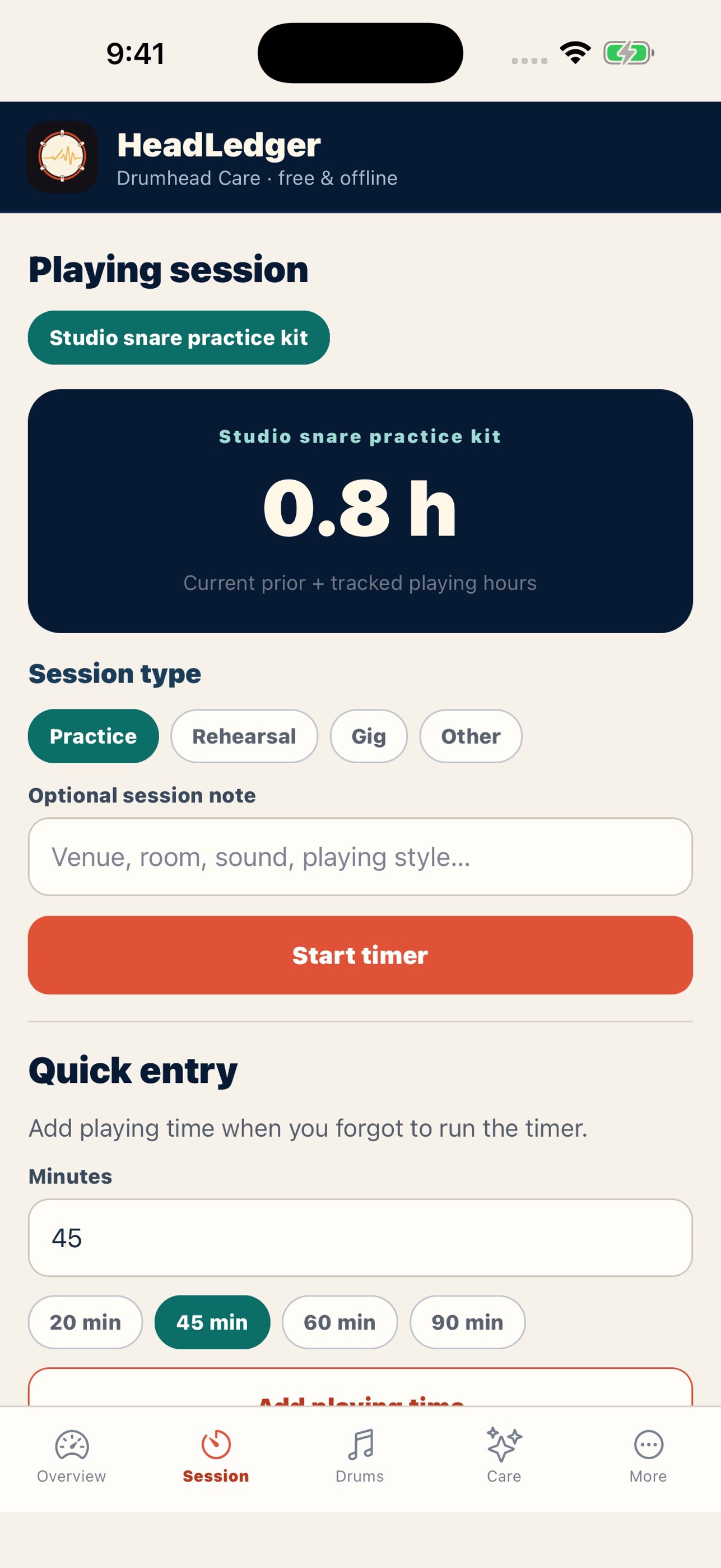 Screenshot 2 of HeadLedger: Drumhead Care