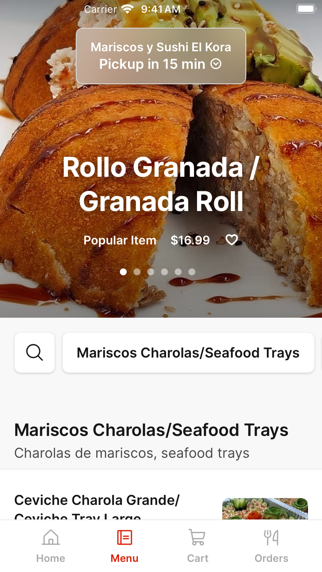 Mariscos y Sushi El Kora iPhone screenshot 2 - Food & Drink app