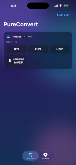 PureConvert: HEIC JPG PDF MP4 screenshot 2