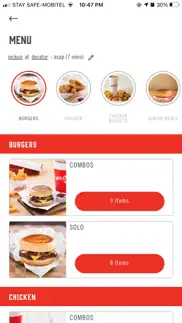 milo's hamburgers iphone screenshot 3