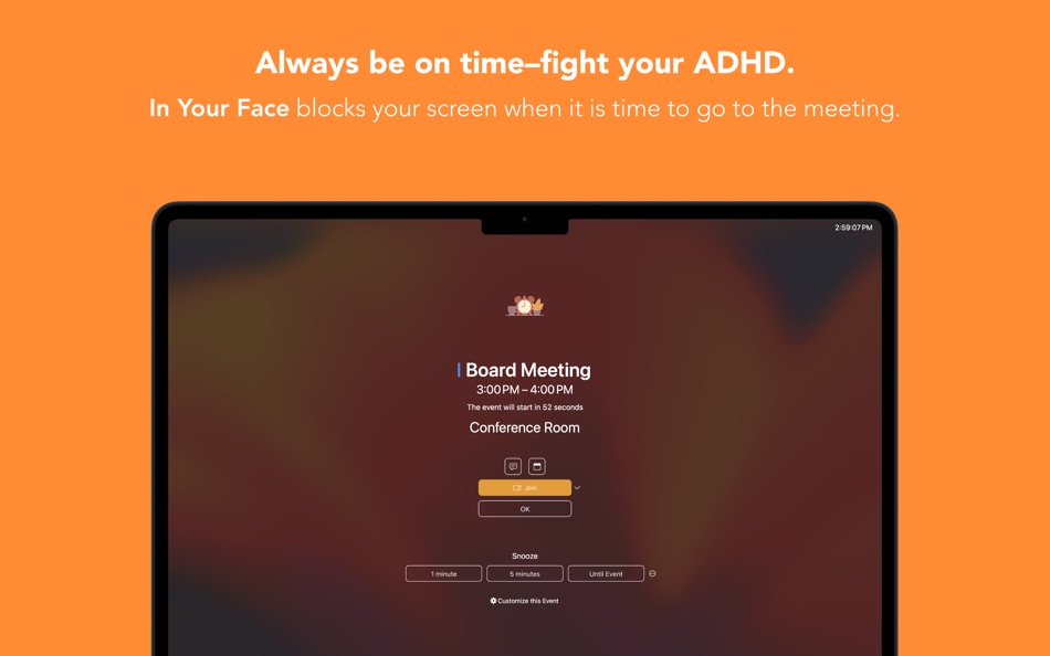 #3. Meeting Reminder In Your Face (macOS) 由: Martin Hoeller