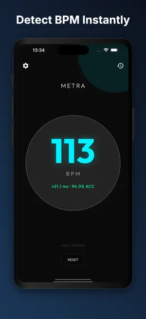 Metra: Tap Tempo & Metronome screenshot 1