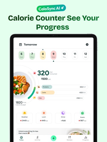 CaloSync AI - Calorie Counter iPad screenshot
