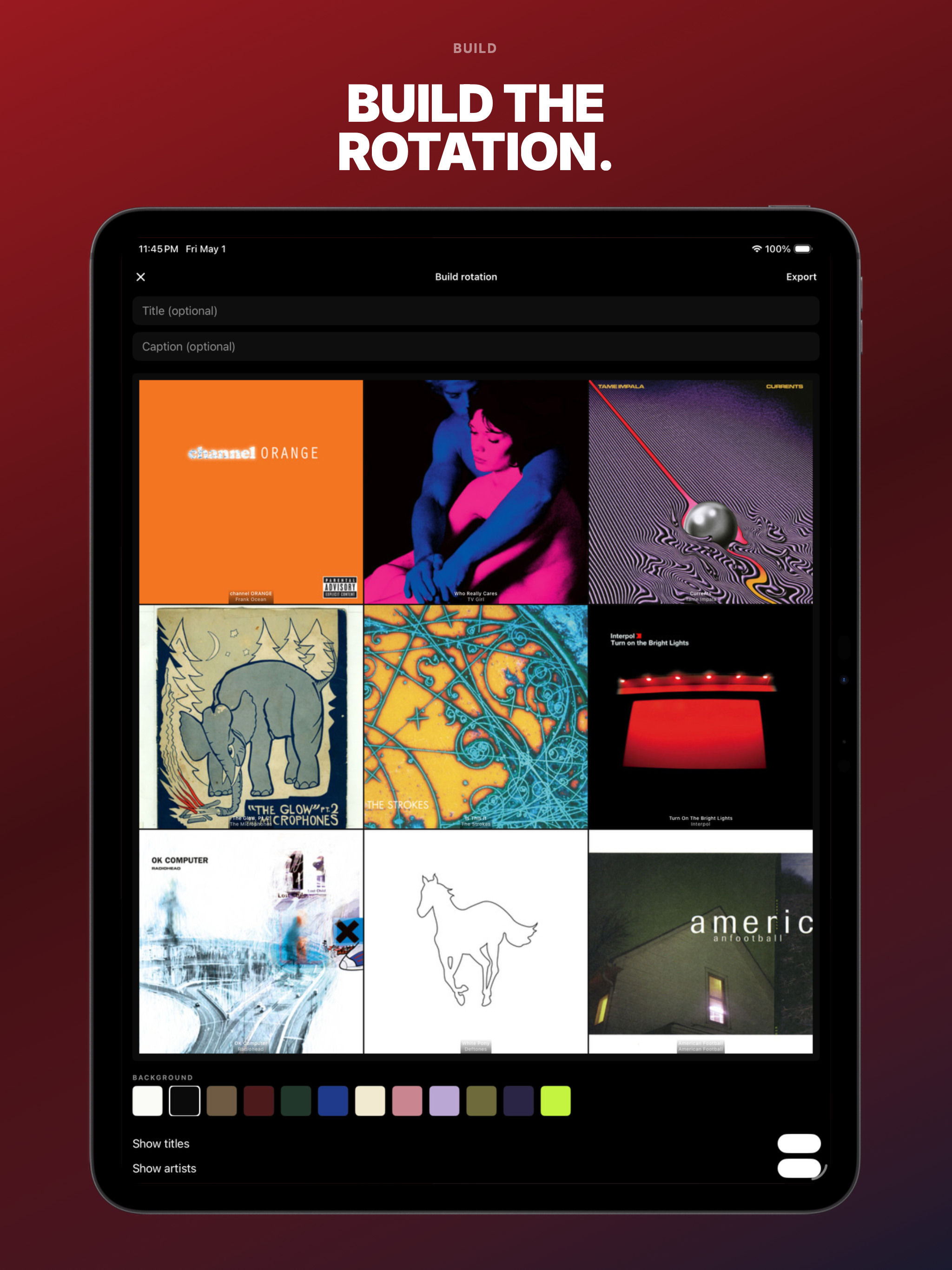 Rate and Rank Music: Rotation