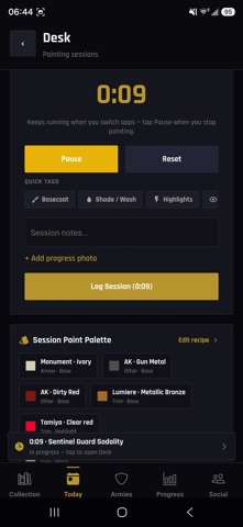 Hobby Dataslate screenshot