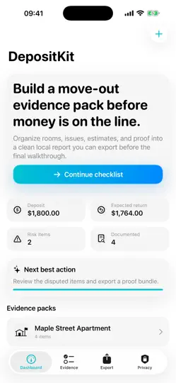 Captura de pantalla de DepositKit en iPhone 1