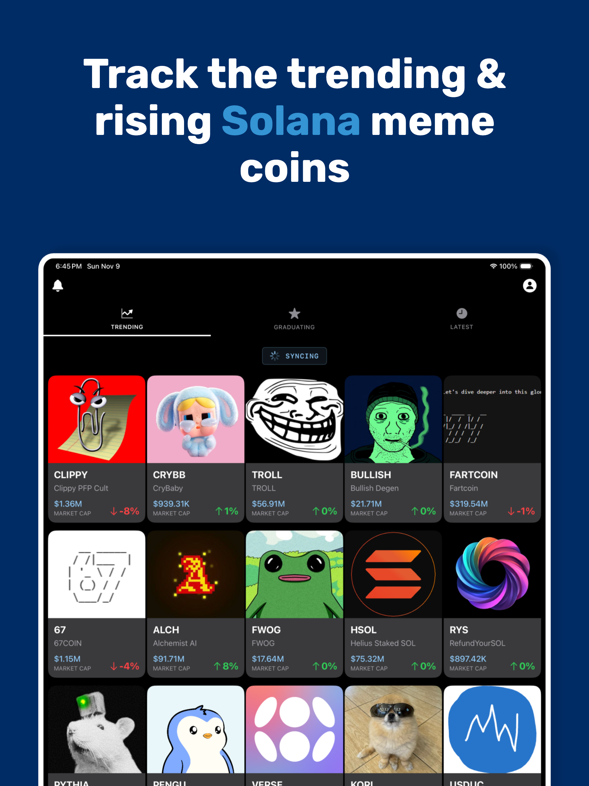 Memescreener: Coin Tracker