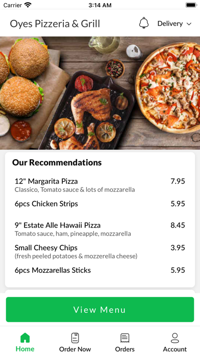 Oyes Pizzeria & Grill Screenshot