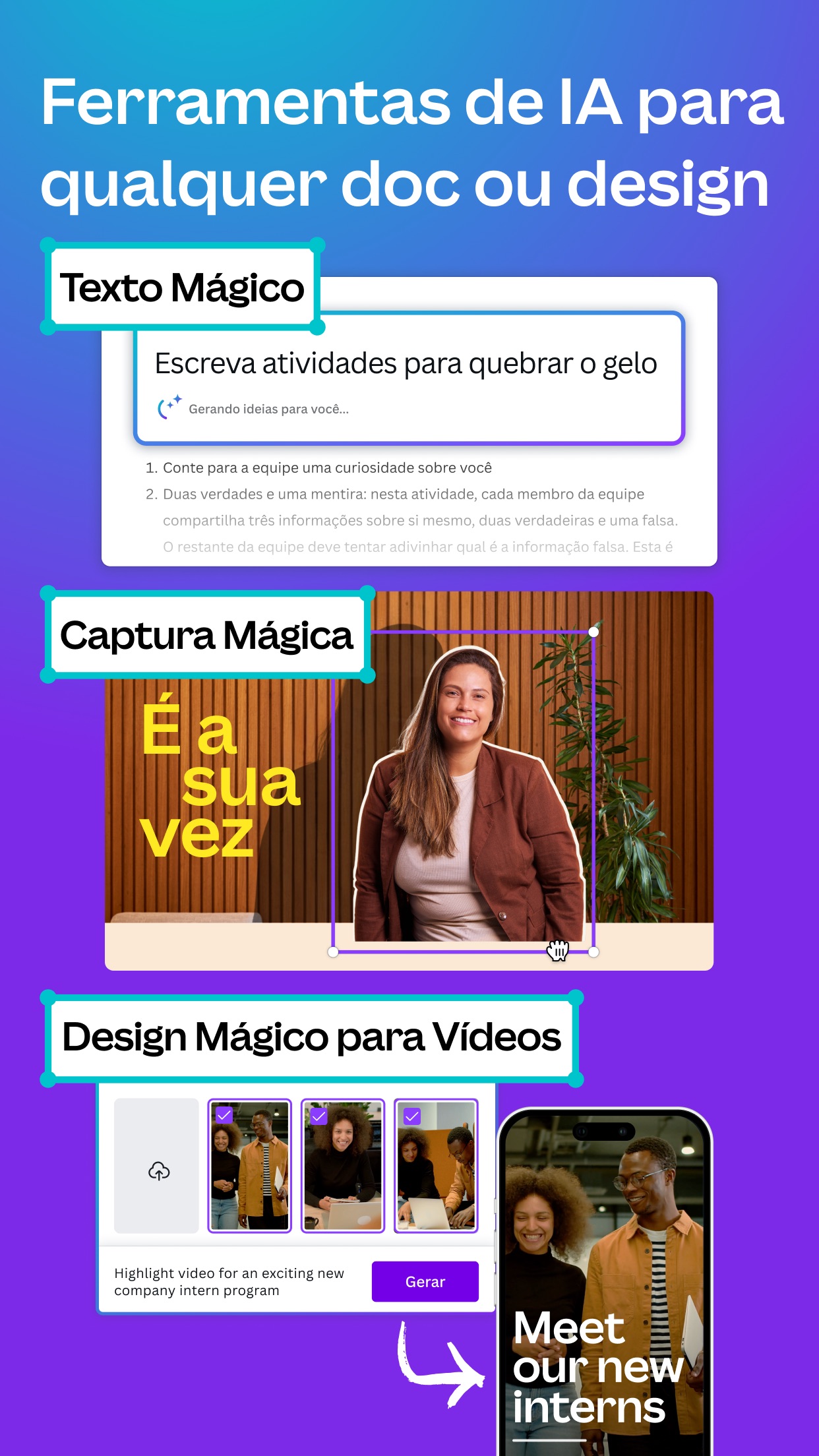 Screenshot do app Canva: Desenho e Editor de IA