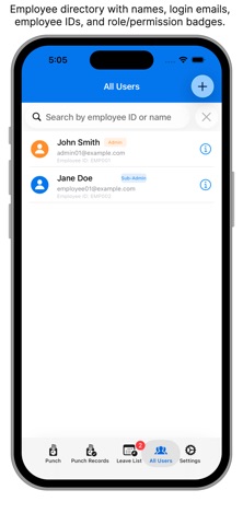 Cloud Punch Clock-Time Record iPhone screenshot