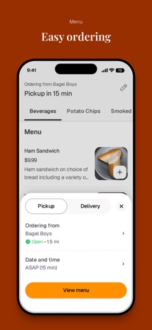 Bagel Boys Cafe iPhone screenshot