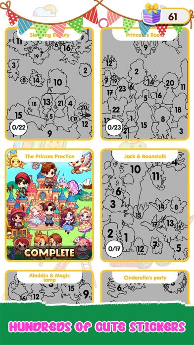 Princess Sticker Game Screenshot