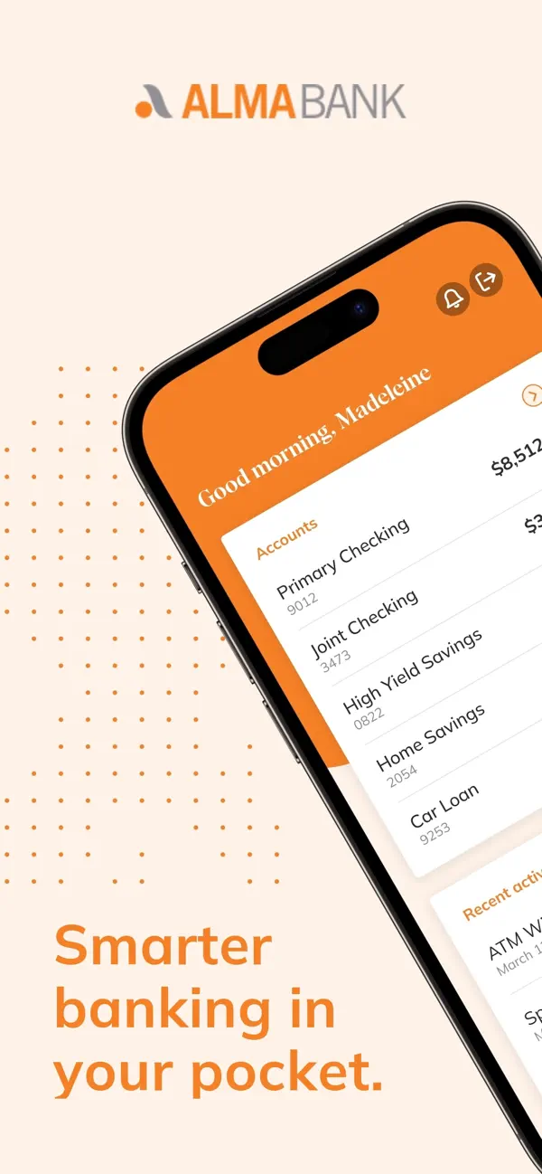 Screenshot #1 pour Alma Bank Mobile