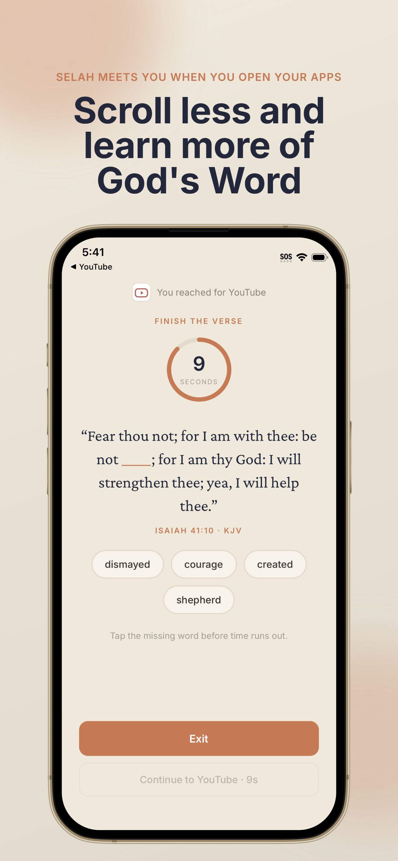 Screenshot 2 of Selah: Less Scroll, More Word