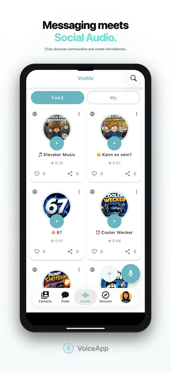 Screenshot #1 pour VoiceApp - Social Audio & Chat