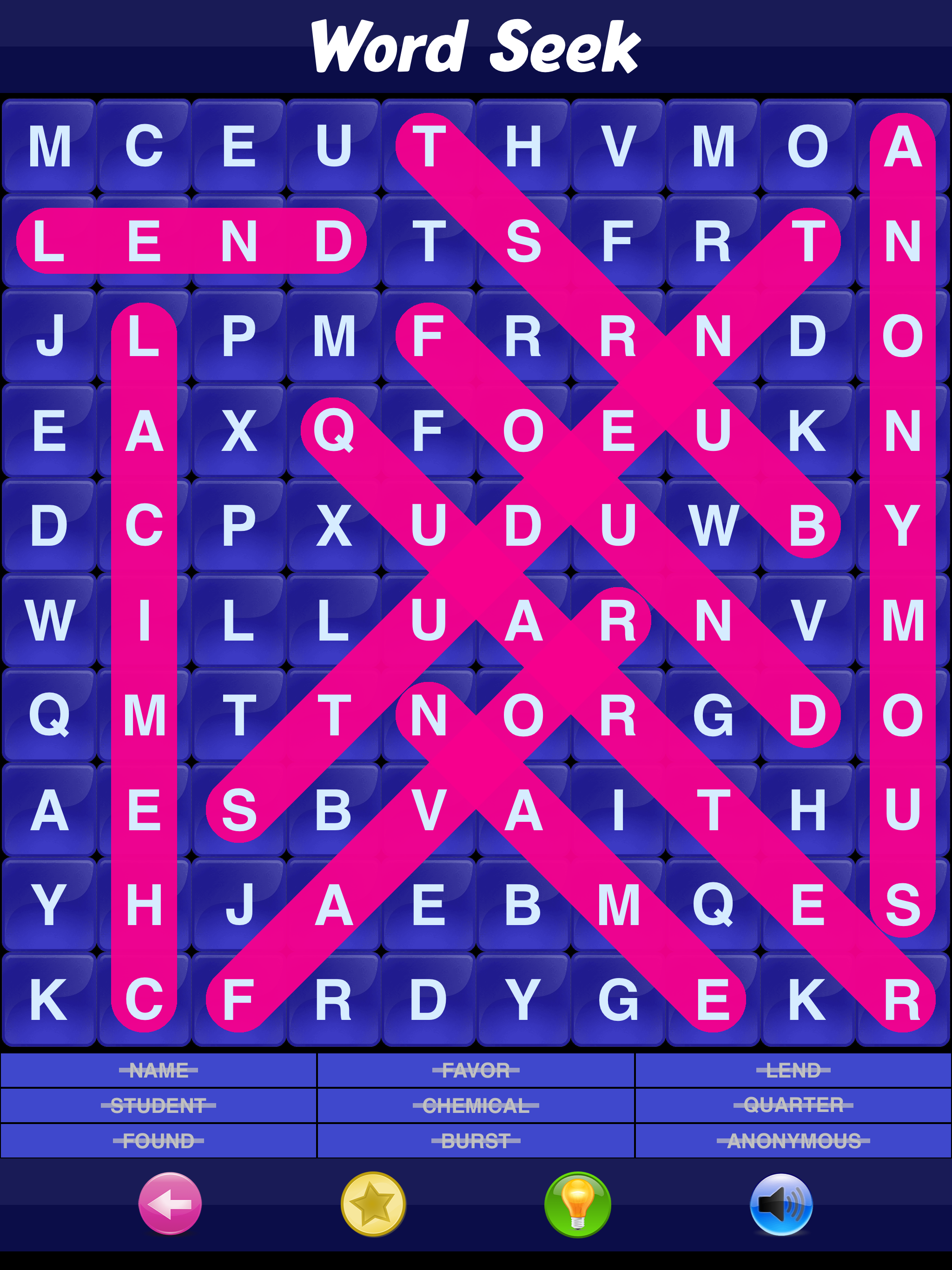 Word Seek English Infinite
