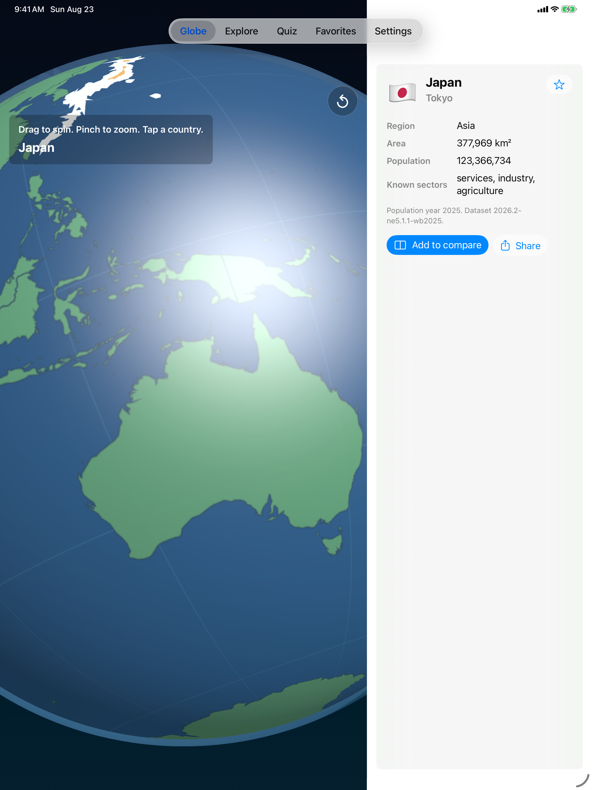 Touch Globe: World Atlas screenshot 7