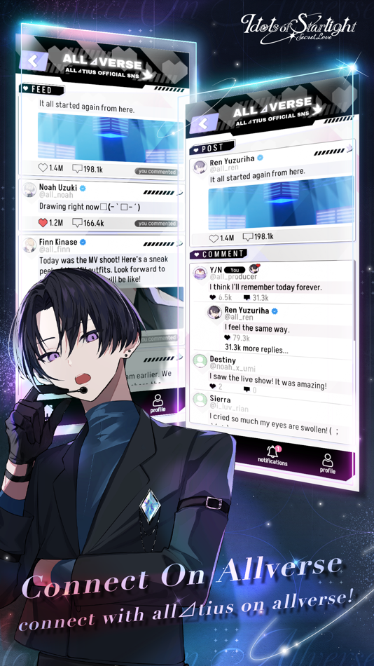 #2. Idols of Starlight - Otome (iOS) Podle: Kuro Kitty Ltd.