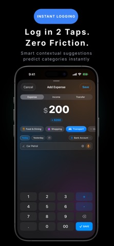 MoneyStreak: Fast Expense Log Screenshot 2 of 6