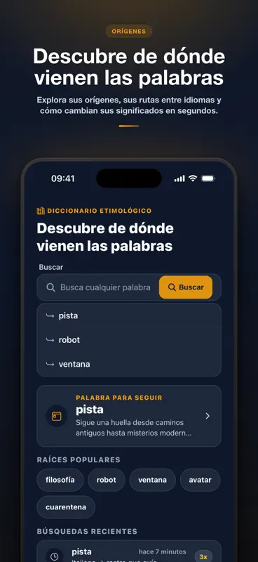 Etimología: origen de palabras screenshot 1 of 8