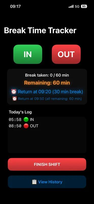Break Time Tracker screenshot 2 of 5