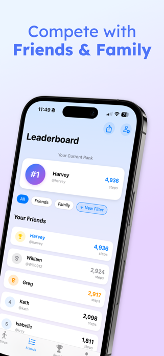 StepUp: Social Step Counter Screenshot 2 of 3