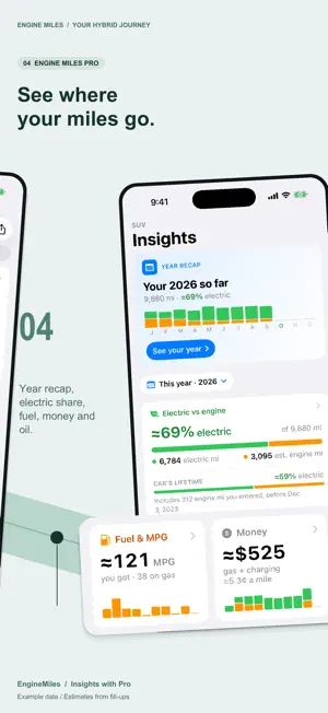 Engine Miles: Hybrid Tracker screenshot 4