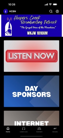 Hoopers Creek Broadcasting NC iPhone screenshot
