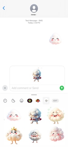 Super Fluffy Cloud Stickers screenshot