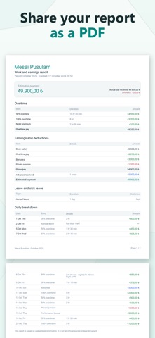 Mesai Pusulam: Overtime Pay screenshot 6