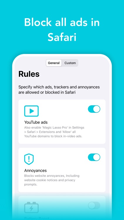 Ad blocker by Magic Lasso