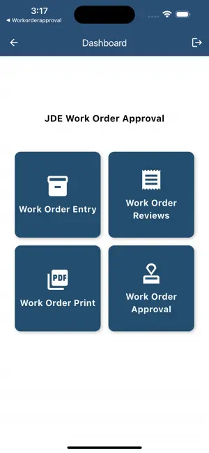 JDE Work Order Approval screenshot 3