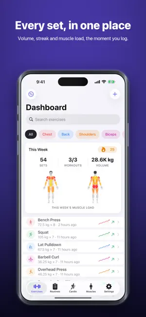 Reps+: Workout & Strength Log screenshot 1