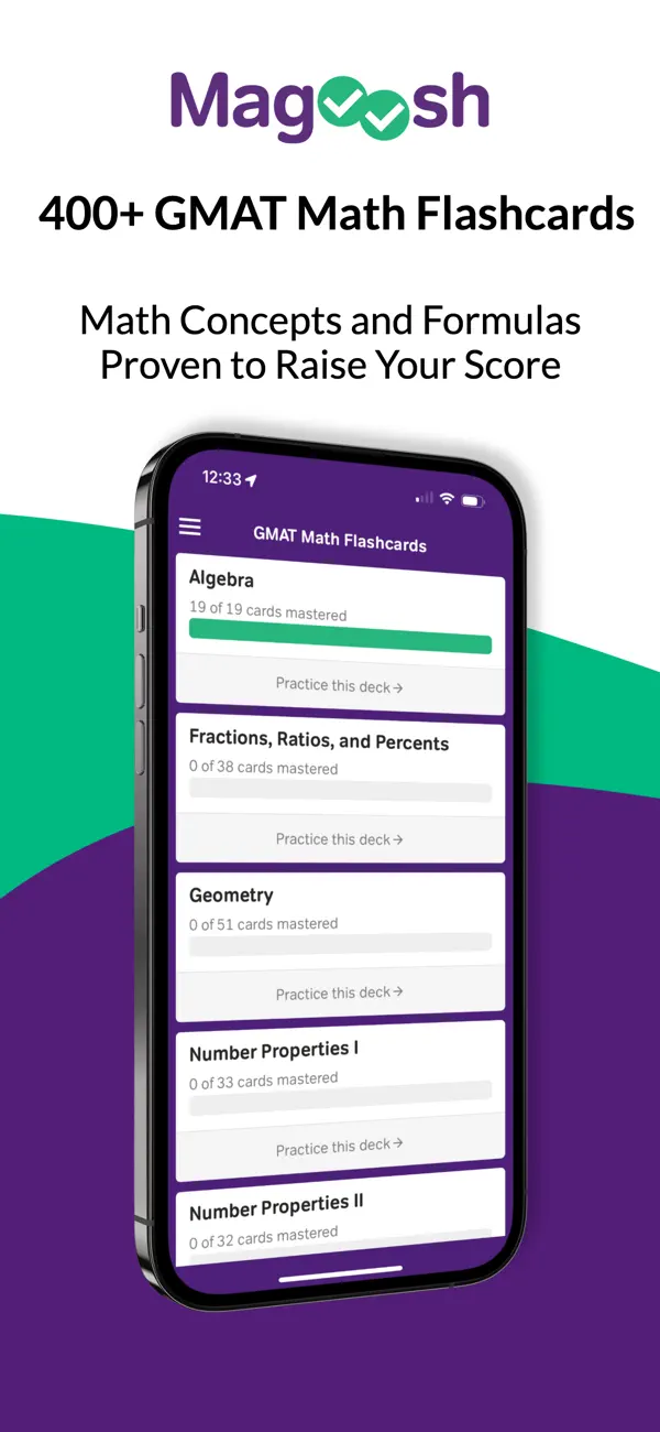 Screenshot #1 pour GMAT Math Flashcards