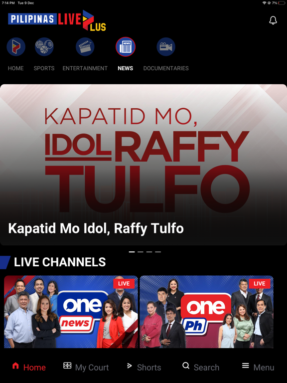 Pilipinas Live Plus iPad screenshot 4 - Sports app