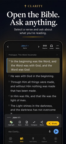Clarity: Bible Chat & Study Screenshot 2 of 8