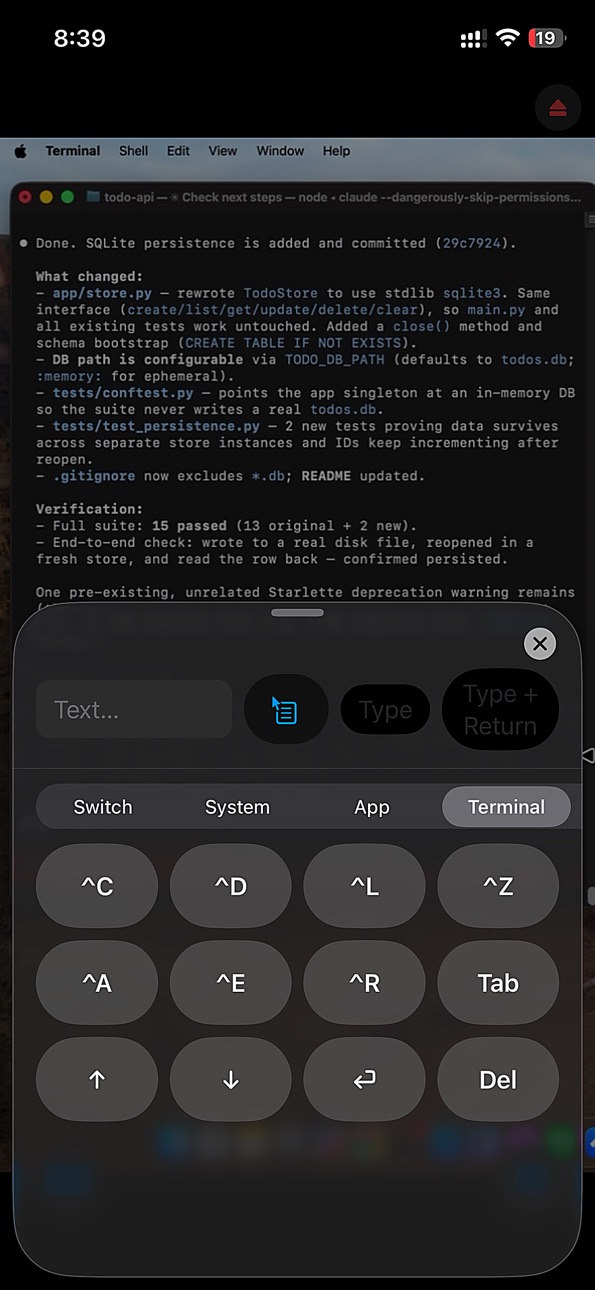 iPhone screenshot