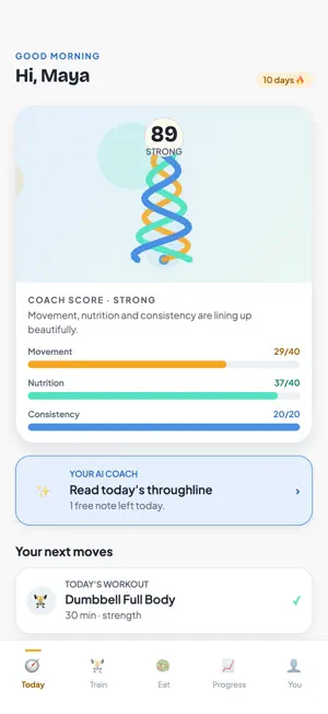 AI Workout and Nutrition Coach screenshot 1